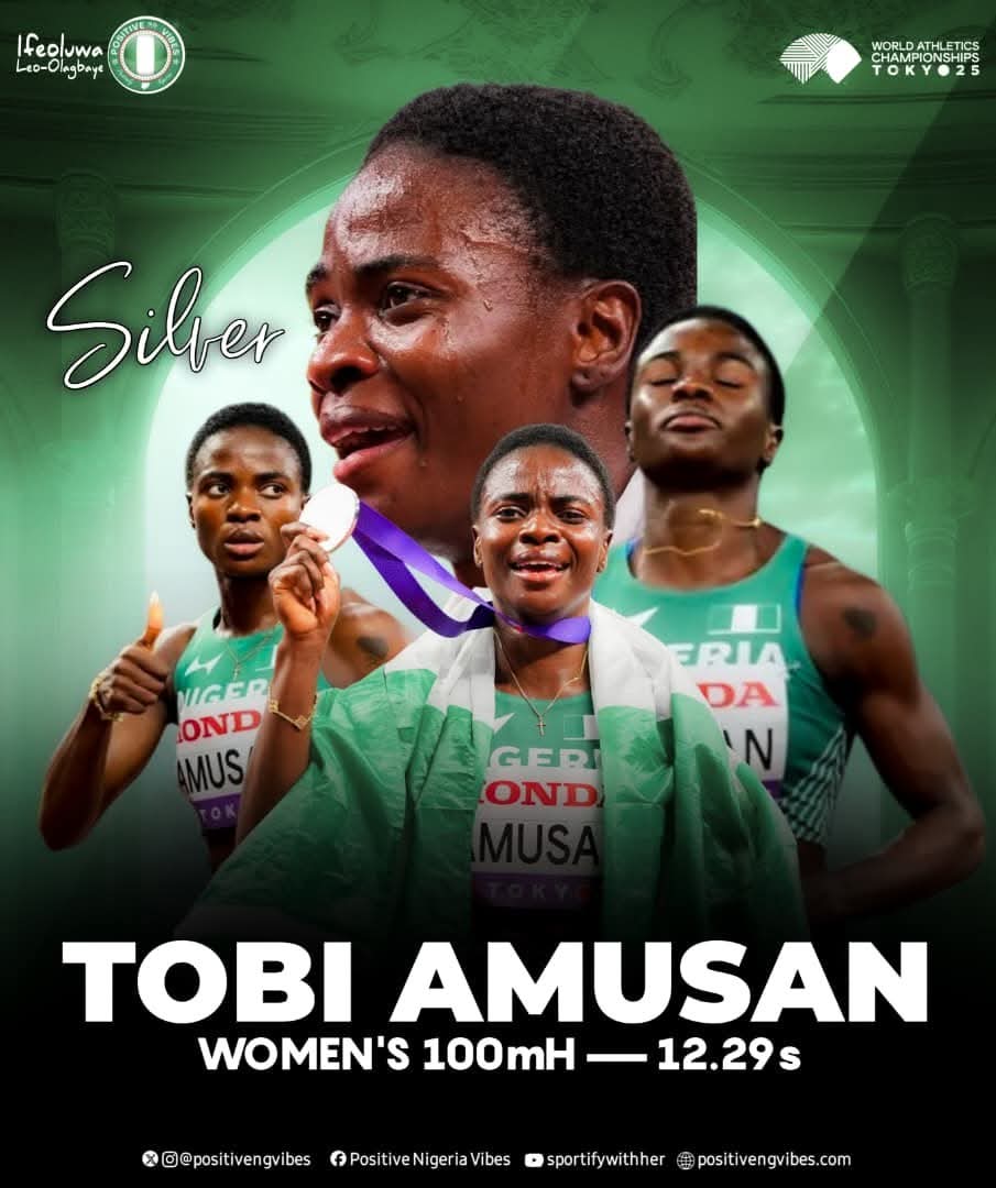 It's "Golden" Silver Medal for Tobi Amusan at The World Athletics Championships